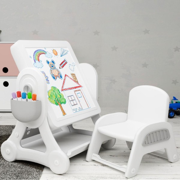 Фото - Комплект мебели детский Mealux Robin (KD-F051 White / Grey)